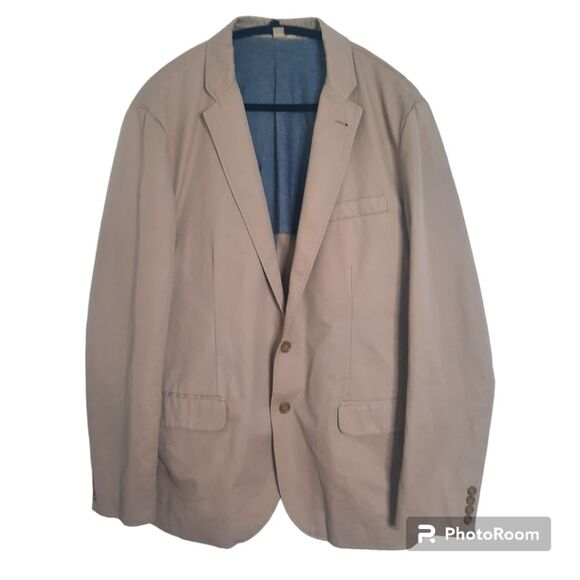 J. CREW Ludlow Jacket Cotton Tan Size Large - Picture 1 of 10